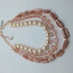 Ballet Pink 3 layer necklace